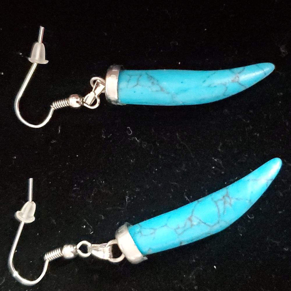 Turquoise earrings. - Picture 3 of 11